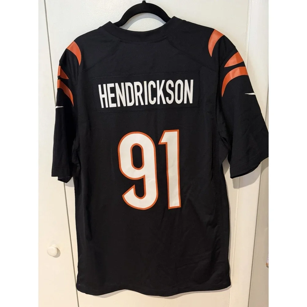 NWT Cincinnati Bengals Trey Hendrickson Authentic Black Nike Jersey Men's Large